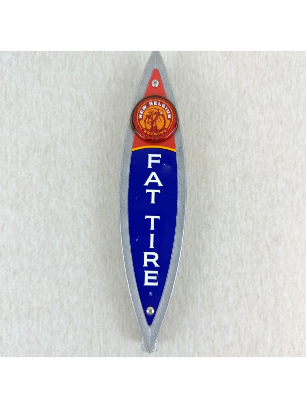 New Belgium Fat Tire Ranger IPA Double Sided 11” Beer Tap Handle Metal